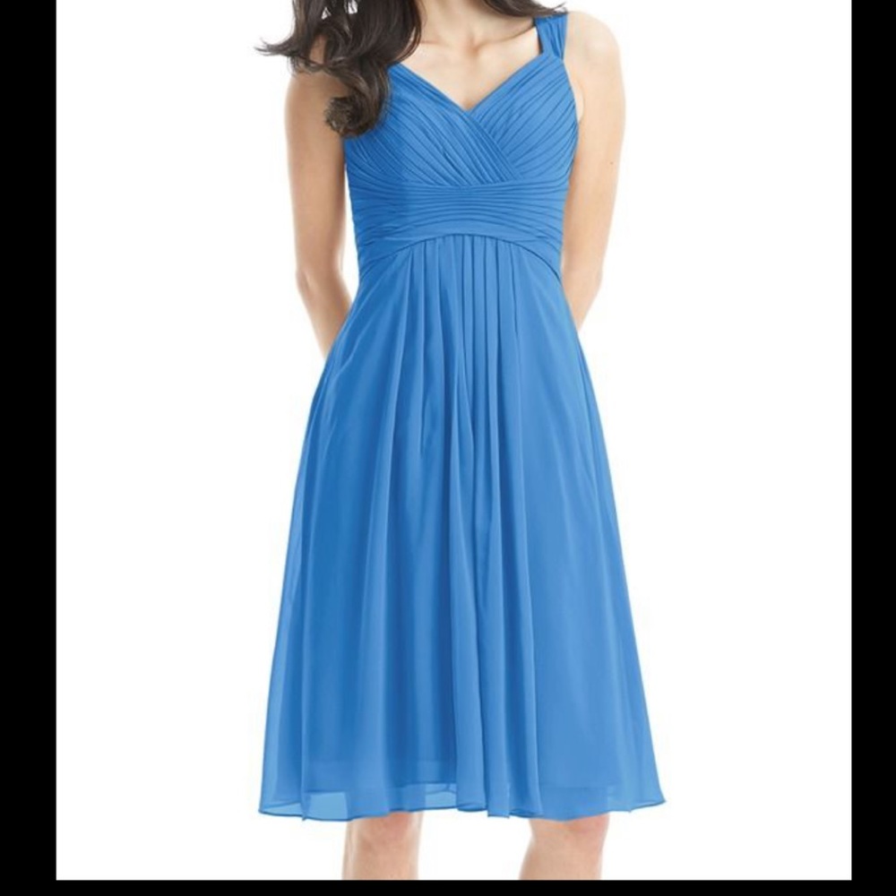 NWT Azazie Dusty Blue Clara Bridesmaid Dress